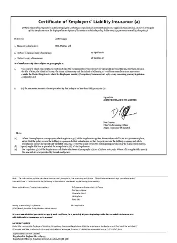 EL Certificate