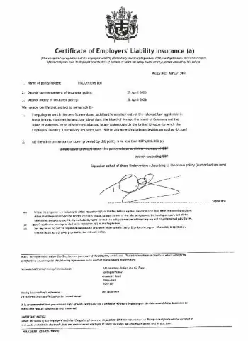 HSL Utiities  EL Certiciate 2025 2026